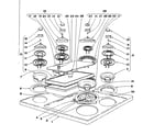 Kenmore 101939582 cook top section diagram