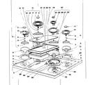 Kenmore 101939590 cook top section diagram