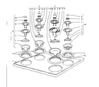 Kenmore 101961610 cook top section diagram