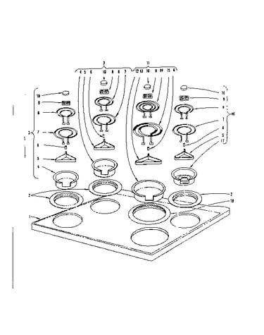 Cook top section