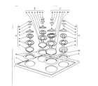 Kenmore 101963582 cooktop section diagram