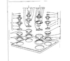 Kenmore 101963620 cook top section diagram