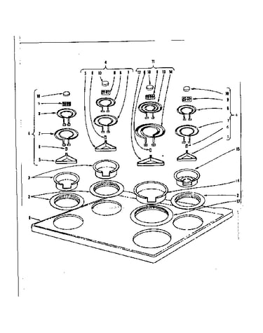 Cook top section