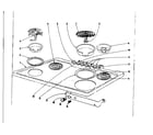 Kenmore 101963630 cook top section diagram