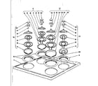 Kenmore 101964590 cook top section diagram