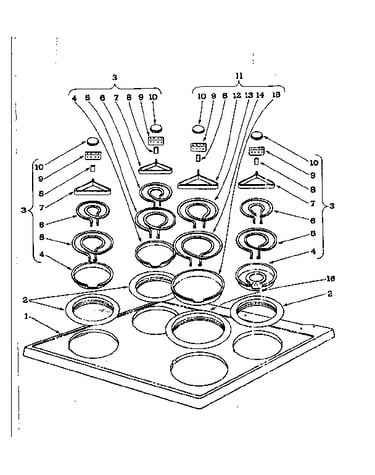 Cook top section