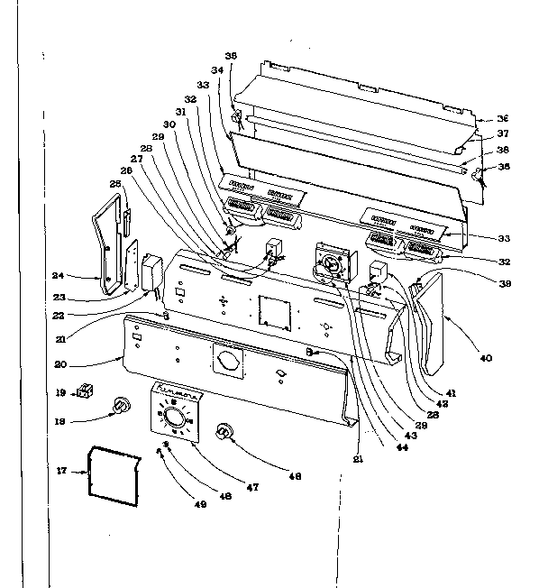 Backguard section