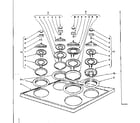 Kenmore 101964600 cook top section diagram