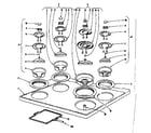 Kenmore 101965610 cook top section diagram