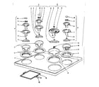 Kenmore 101965620 cook top section diagram