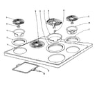 Kenmore 101965630 cook top section diagram
