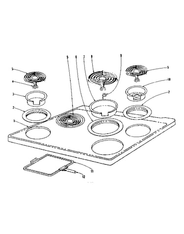Cook top section