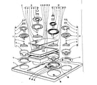 Kenmore 101967610 cook top section diagram