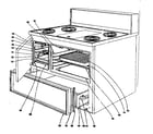 Kenmore 101967610 range assembly section diagram