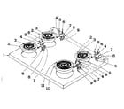 Kenmore 101969580 cooktop diagram