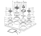Kenmore 101967620 cook top section diagram