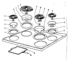 Kenmore 101967630 cook top section diagram