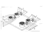 Kenmore 101969586 cook top section diagram
