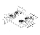 Kenmore 101969595 cook top section diagram