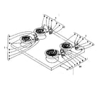 Kenmore 101969597 cook top section diagram