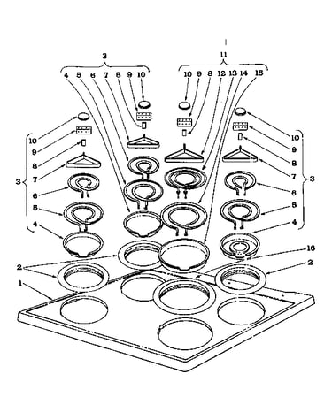Cook top section