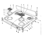 Kenmore 1019016540 cook top section diagram
