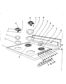 Cooktop and backguard section