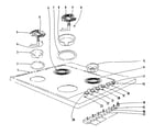 Kenmore 1019326400 cook top section diagram