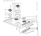 Kenmore 1019336540 cook top section diagram