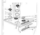 Kenmore 1019336501 cook top section diagram