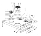 Kenmore 1019356500 cook top section diagram