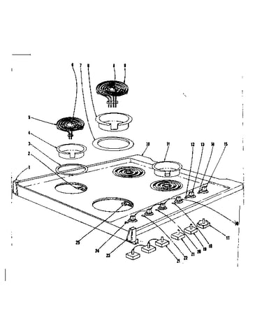 Cook top section