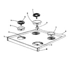 Kenmore 1019366641 cook top section diagram