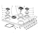 Kenmore 1019386440 cook top section diagram