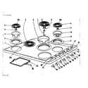 Kenmore 1019386441 cook top section diagram