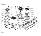 Kenmore 1019386441 cook top section diagram
