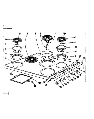 Cook top section