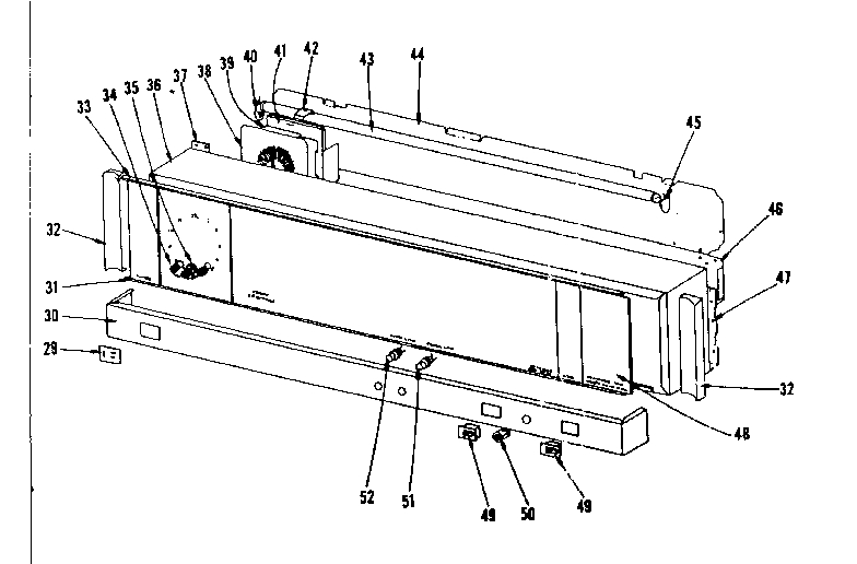 Backguard section