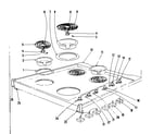 Kenmore 1019636500 cook top section diagram