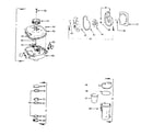 Sears 167410050 backwash valve and pump assemblies diagram