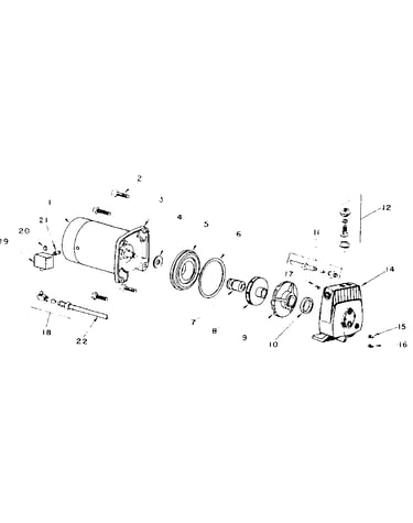 Motor and pump assembly