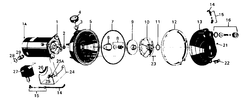 Motor and pump assembly
