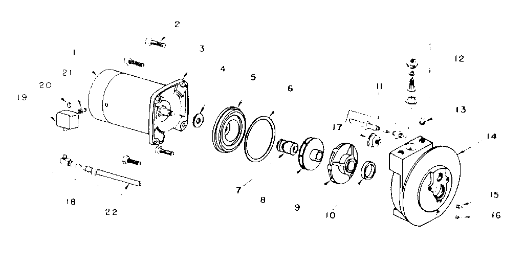 Motor and pump assembly