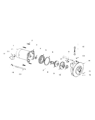 Motor and pump assembly