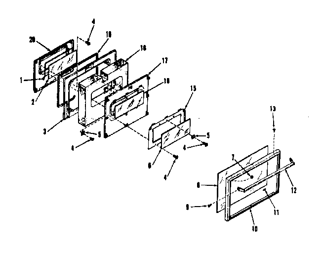 Oven door section