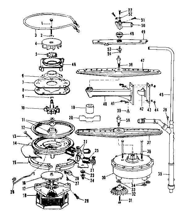 MOTOR, HEATER, & SPRAY ARM DETAILS