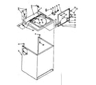 Kenmore 11082403800 top and cabinet parts diagram