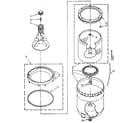 Kenmore 11082407100 agitator, basket and tub parts diagram