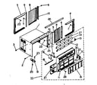 Kenmore 2538751461 cabinet and front panel parts diagram