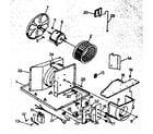 Kenmore 2538751461 electrical system and air handling parts diagram